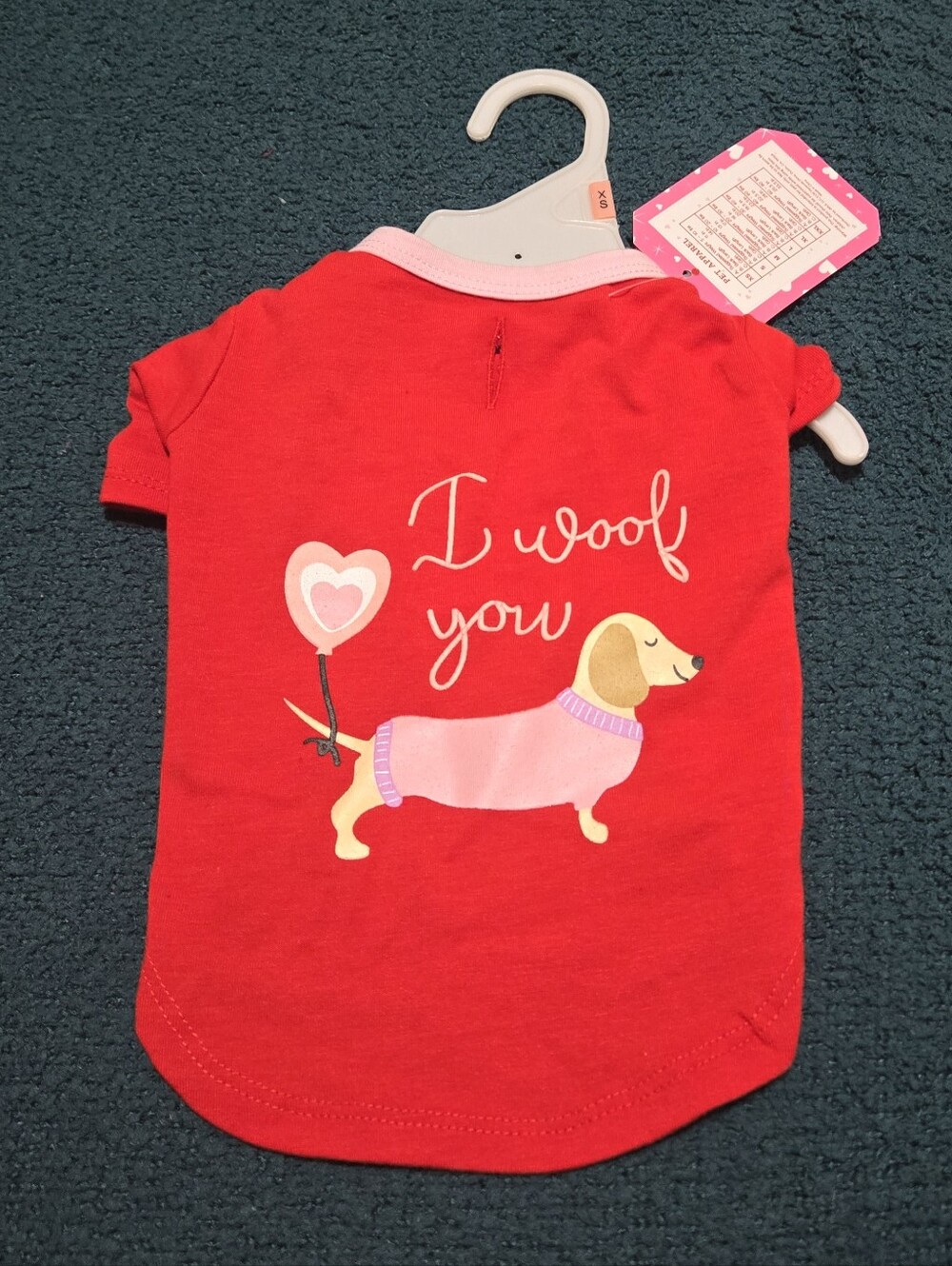 I WOOF YOU Shirt For Dogs - XS